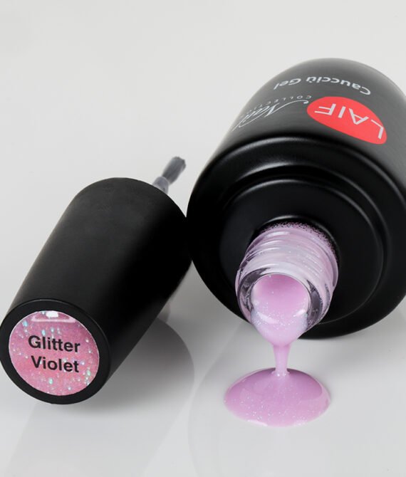 Caucciù Glitter Violet Gel